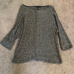 Apt. 9 Women's Blouse Gold and Black Shimmery 3/4 sleeve blouse